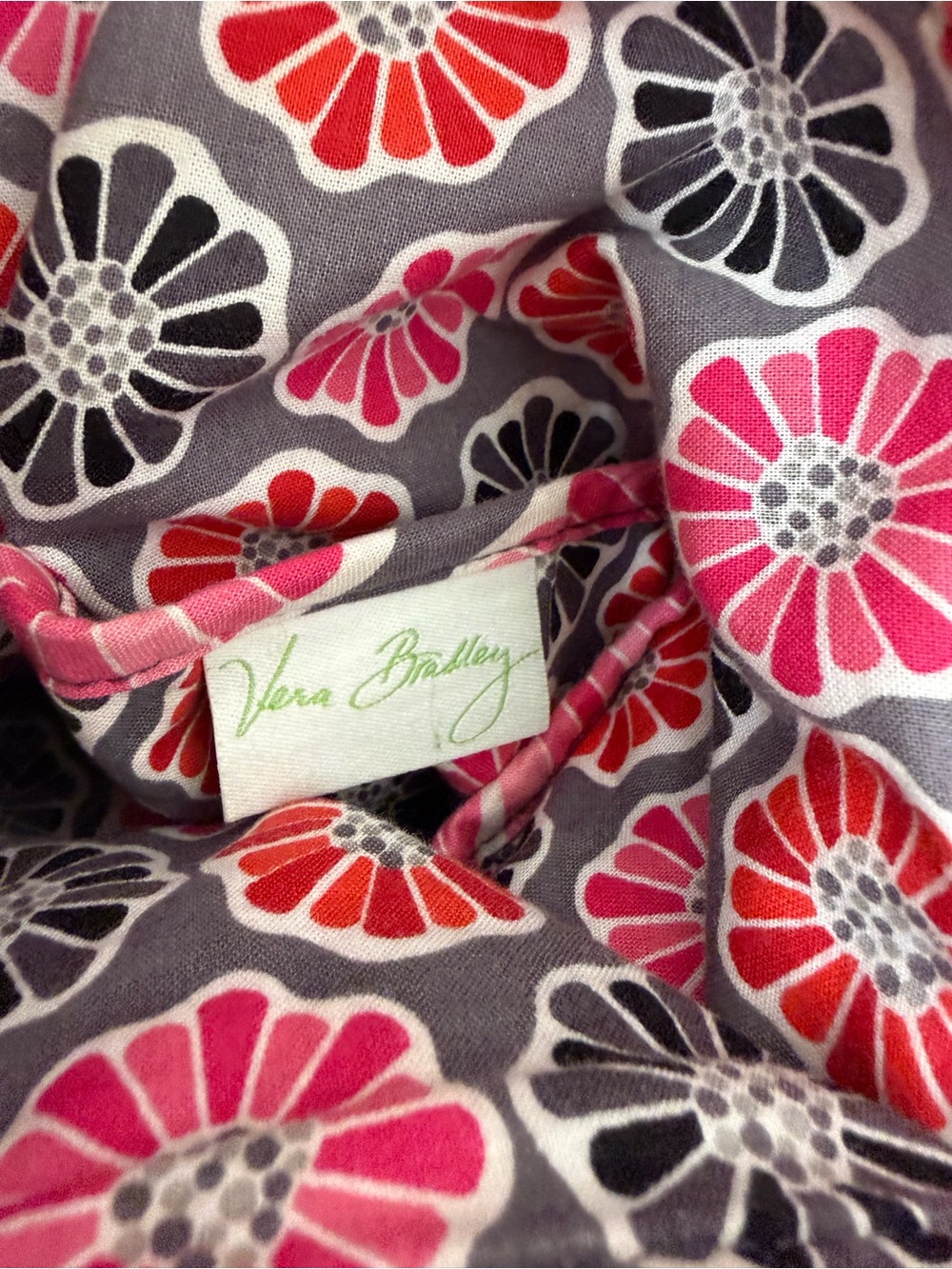 Vera Bradley Cherry Blossoms Crossbody Purse Pink Gray Retire /Wristlet Bundle - Picture 8 of 8